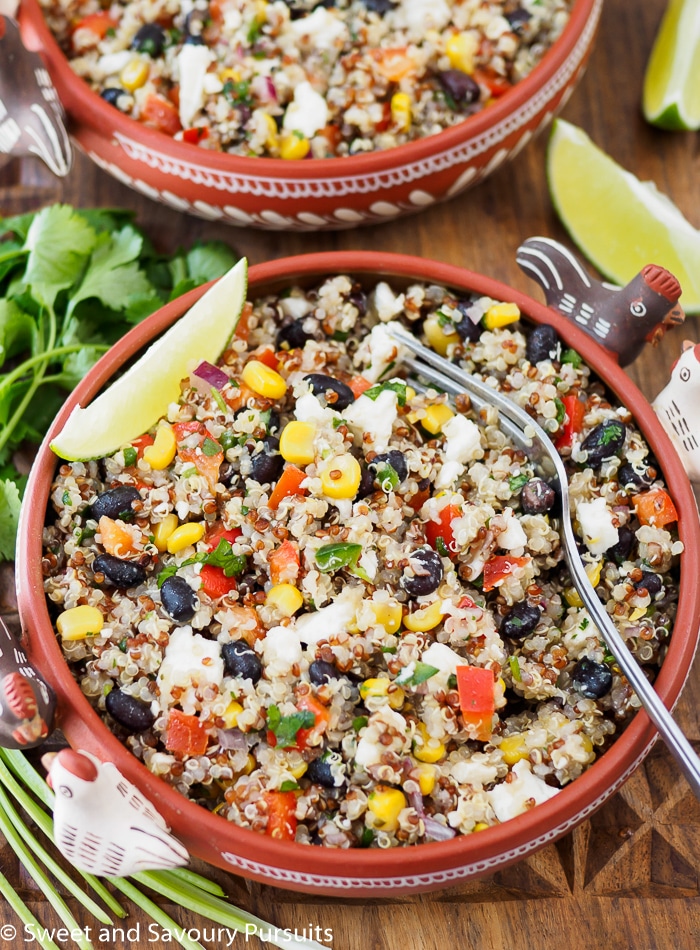 Bowl of quinoa salad.