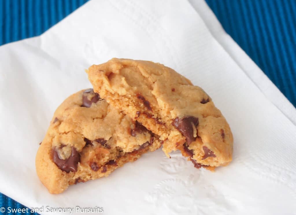 Peanut butter and chocolate chip cookies.