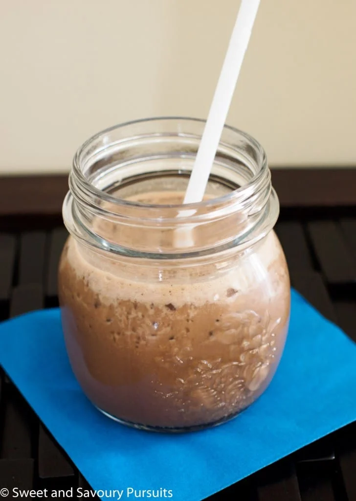 A serving of coffee smoothie.