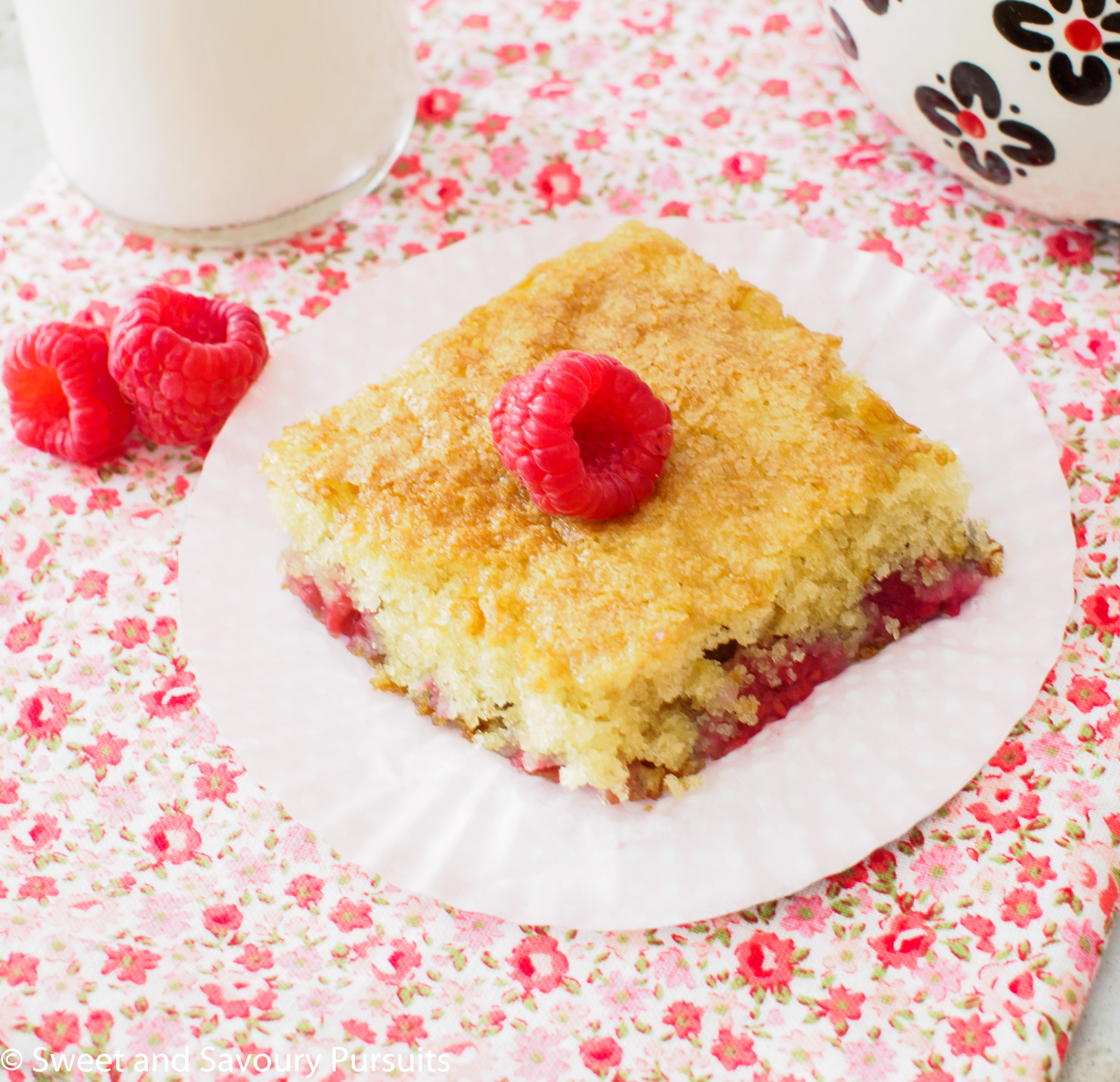 Slice of Raspberry Buttermilk Cake