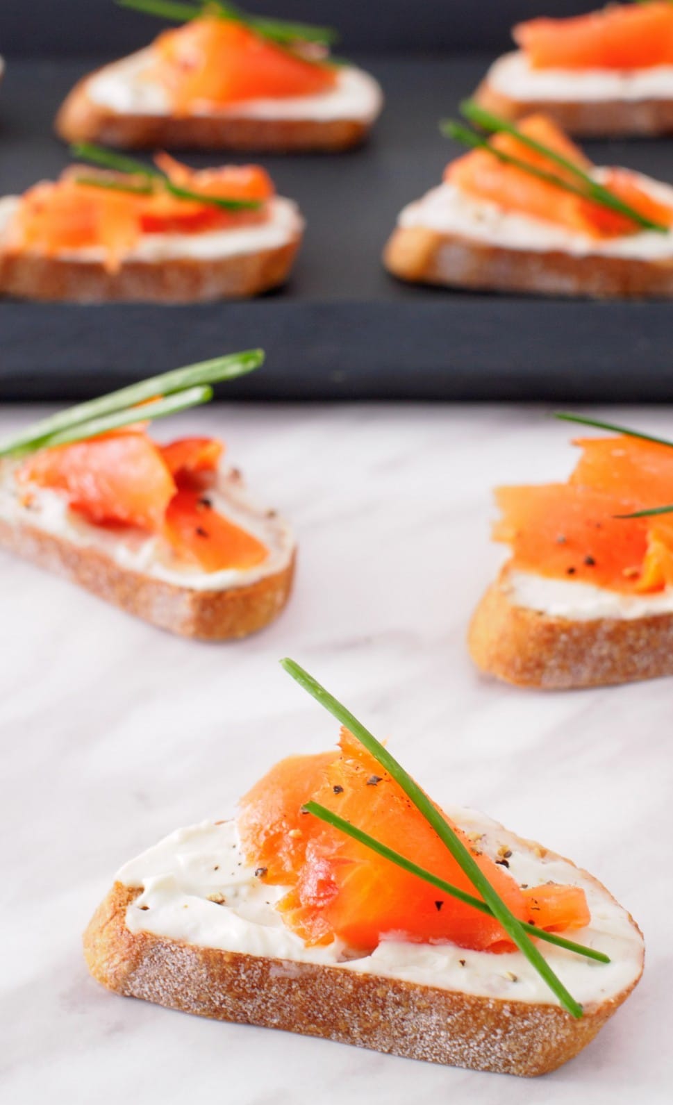 Smoked Salmon and Boursin Crostini