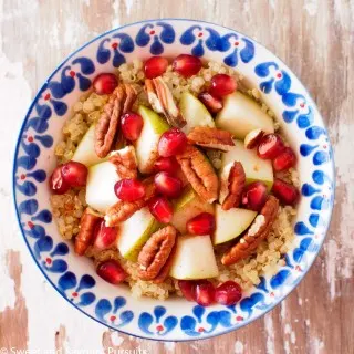 Top view of a Quinoa Breakfast Bowl