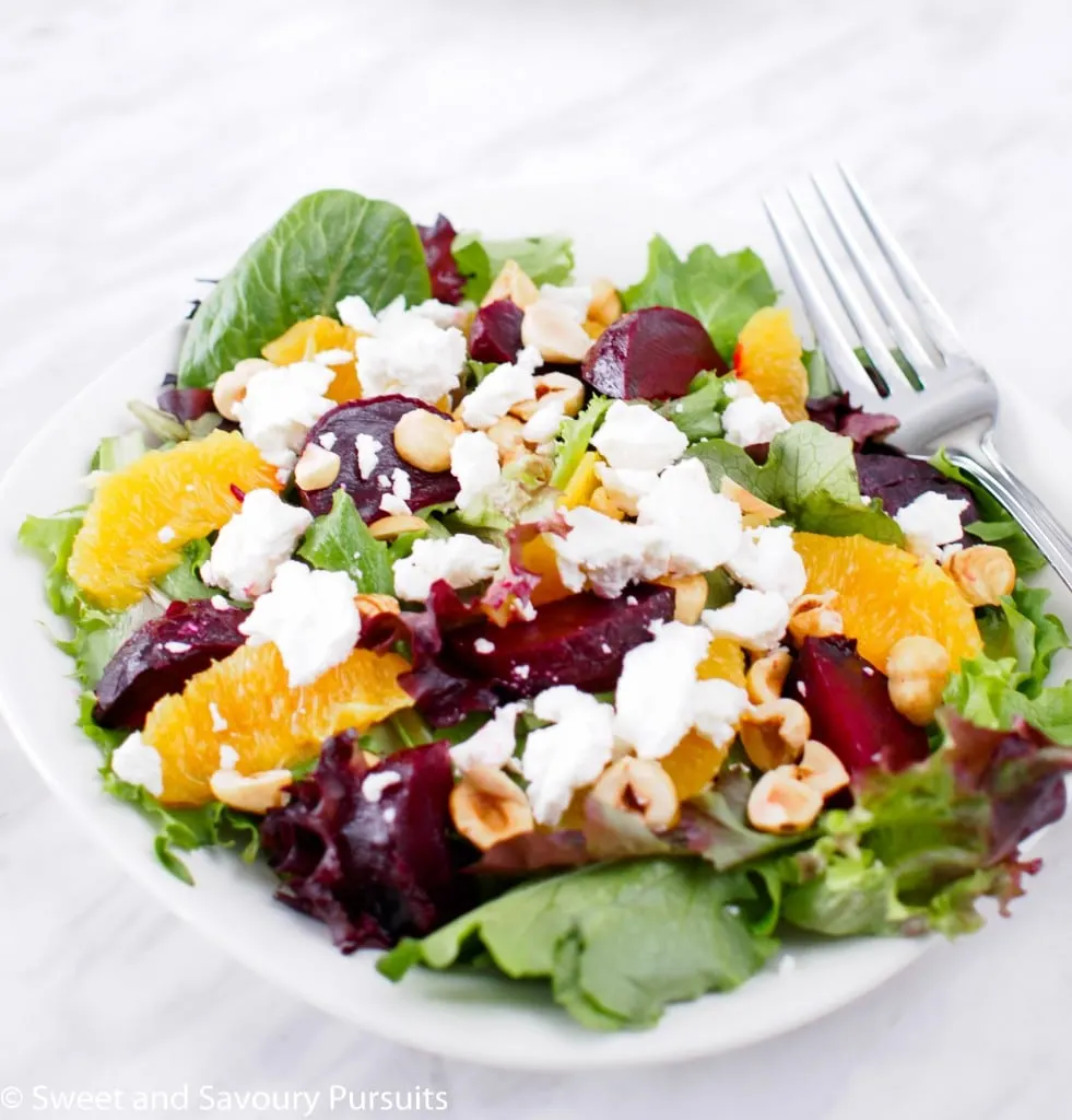 Roasted Beet and Orange Salad with Citrus Vinaigrette.