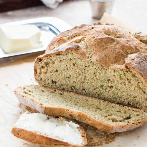 Sliced Irish Soda Bread with Dill