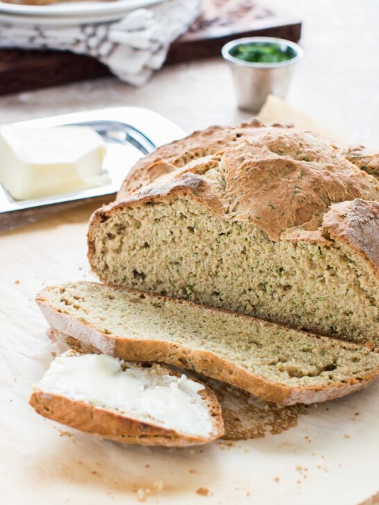 Sliced Irish Soda Bread with Dill