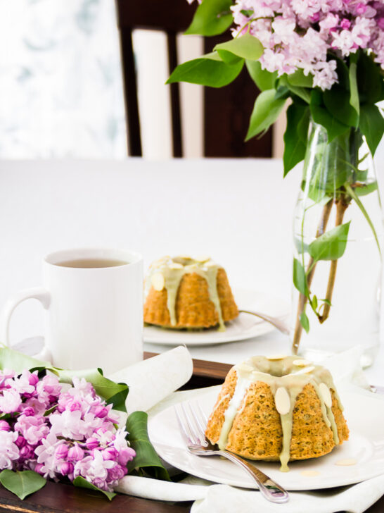 Mini Almond and Matcha Bundt Cakes