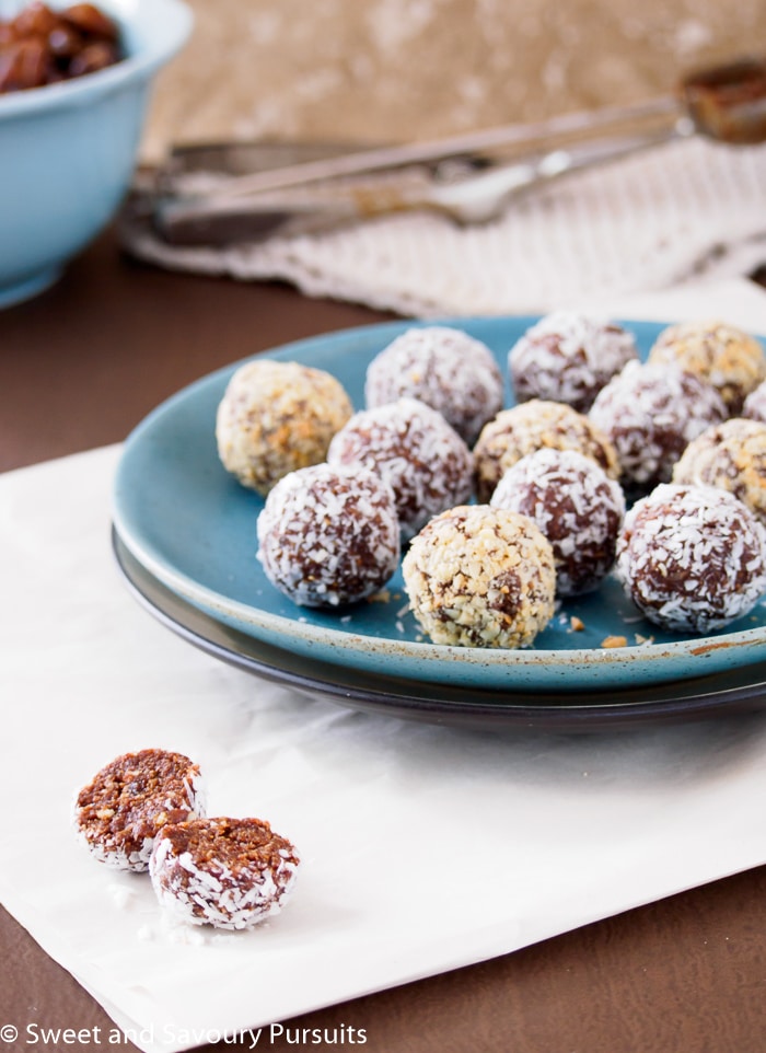 5 Ingredient Date Energy Balls on a plate.