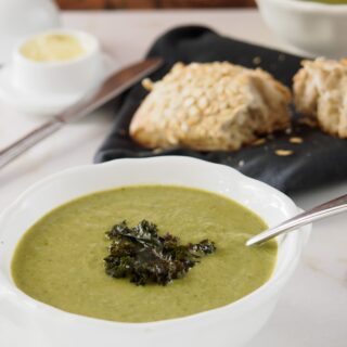 Cauliflower, Kale and Leek Soup