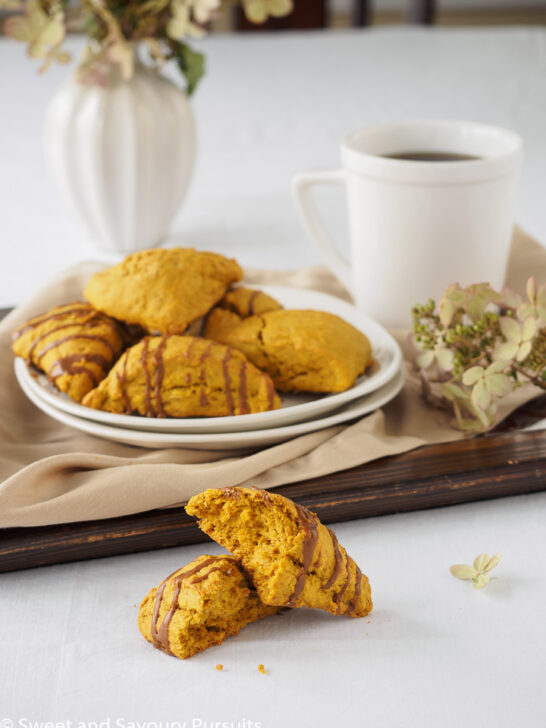 Plate of Pumpkin scones.