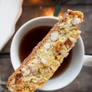 Apricot and Almond Biscotti with White Chocolate Drizzle