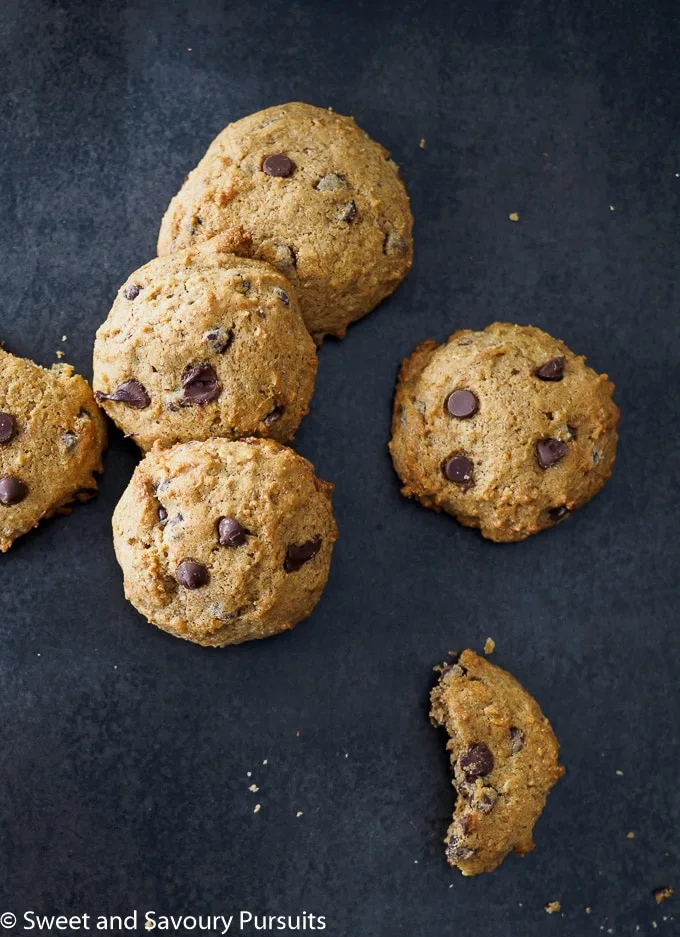 Chocolate chip cookies made with chickpeas on board.