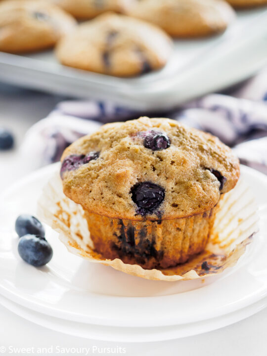Lemon Blueberry Muffin on small plate