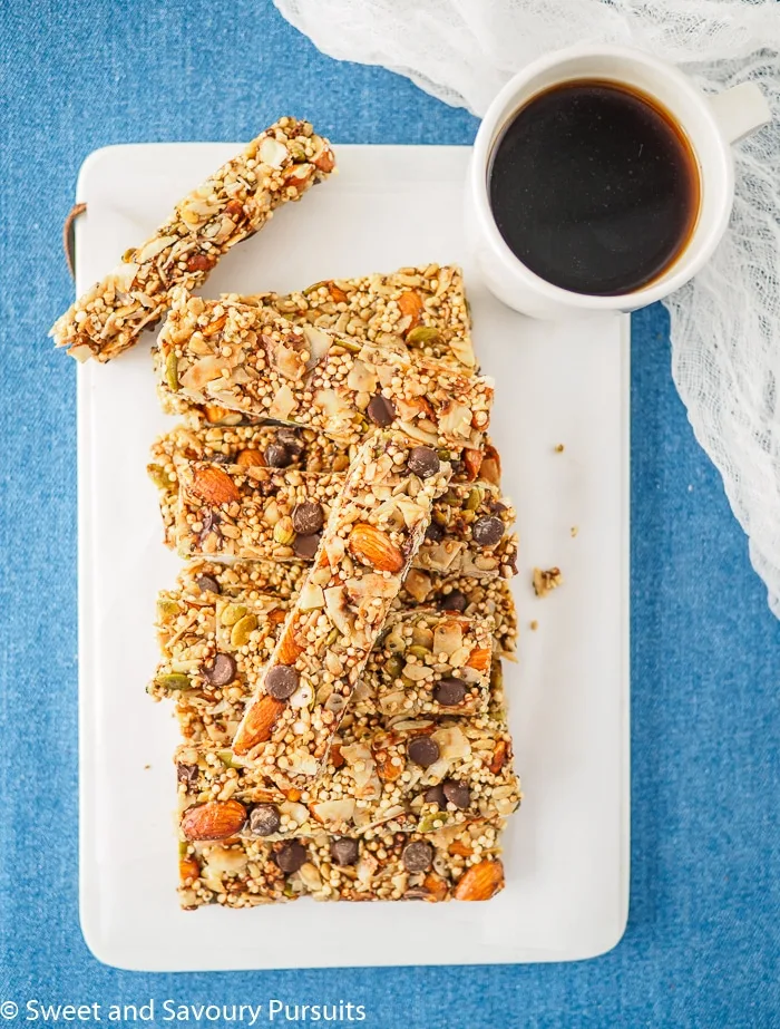 Coconut and Seed Bars on board.