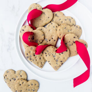 Healthier heart-shaped sugar cookies.