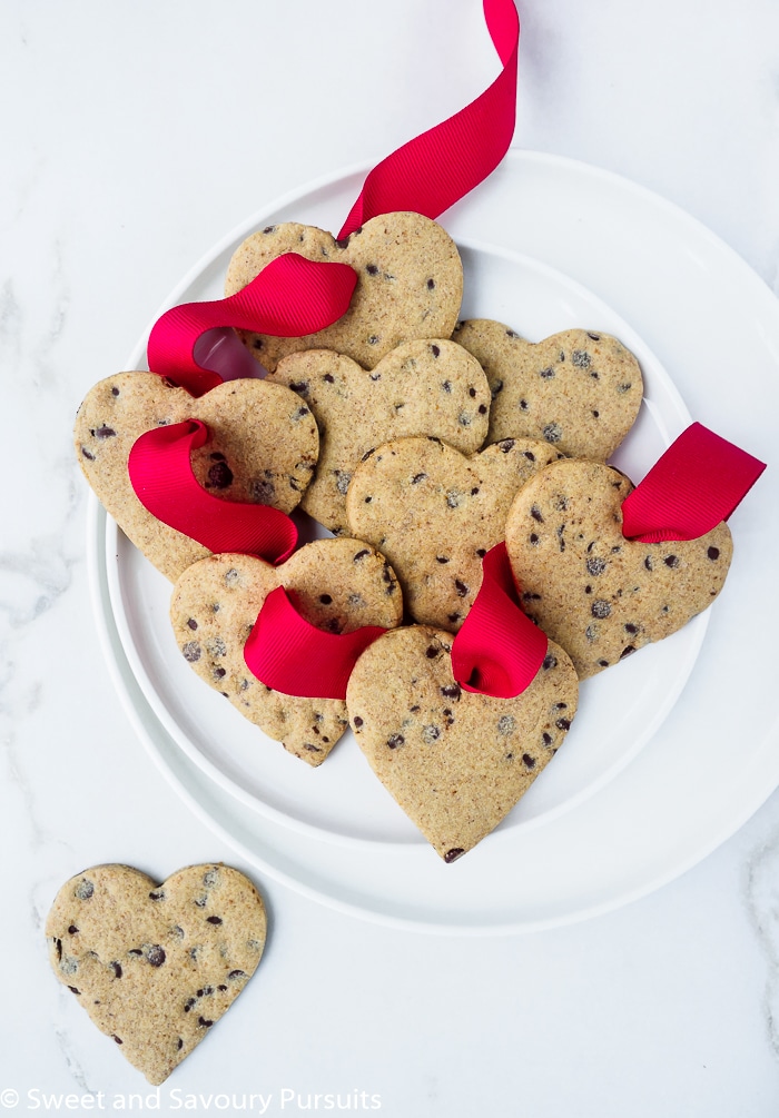 Healthier sugar cookies on dish.