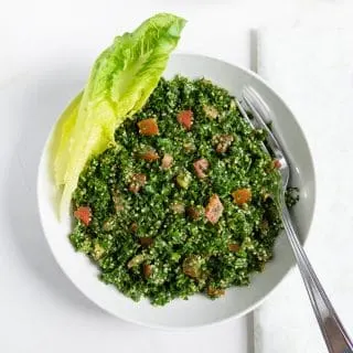 Plate of Tabbouleh.