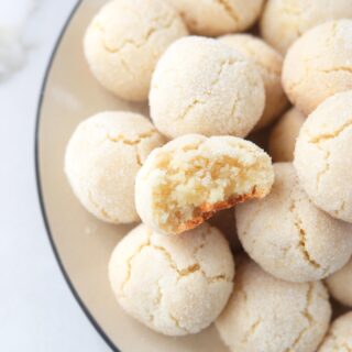 Almond Cookies on plate.