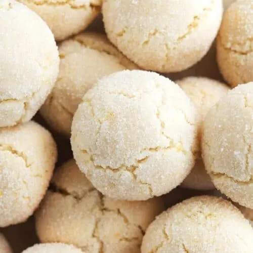 Close-up view of Amaretti Cookies