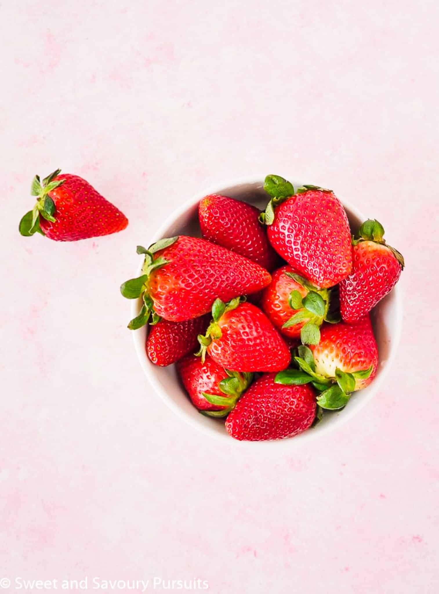 Bowl of Fresh Strawberries.