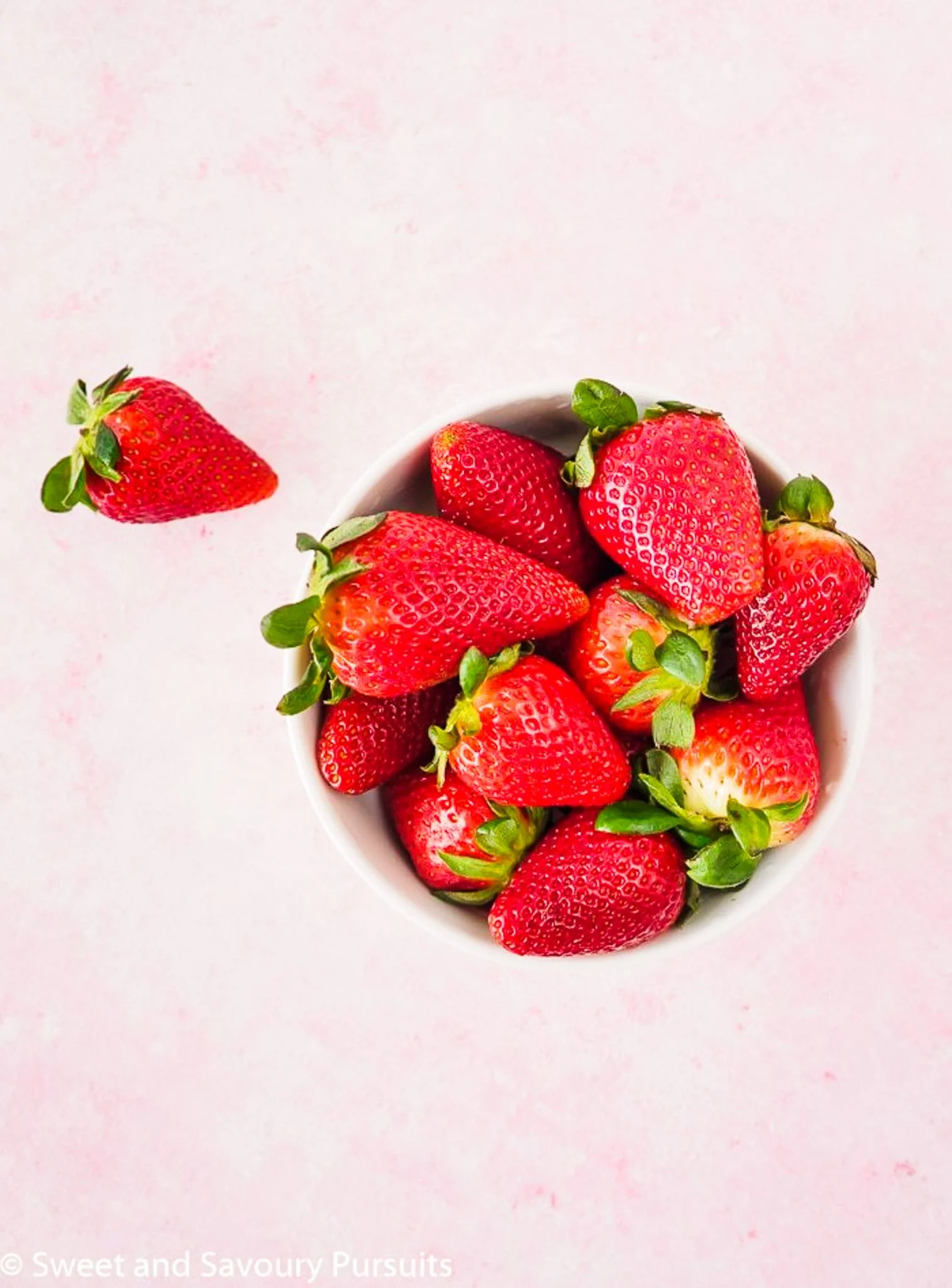 Bowl of Fresh Strawberries.