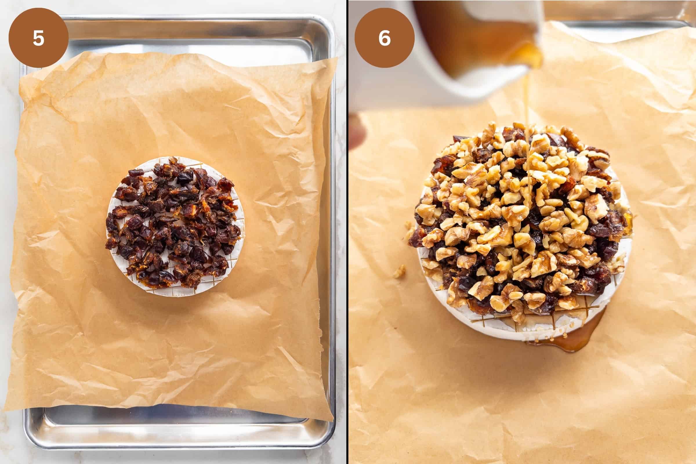 Step 5 and 6 for making Baked Brie.